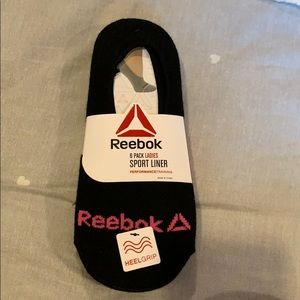 Black Reebok sport liner 6 pack socks